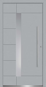 Aluminium-Haustüren Aktion Concept Class Modell Glanis Farbe 7001 silbergrau